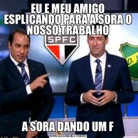 EU E MEU AMIGO ESPLICANDO PARA A SORA O NOSSO TRABALHOA SORA DANDO UM F