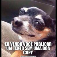 EU VENDO VOCÊ PUBLICAR UM TEXTO SEM UMA BOA COPY