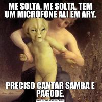 ME SOLTA, ME SOLTA, TEM UM MICROFONE ALI EM ARY.PRECISO CANTAR SAMBA E PAGODE.