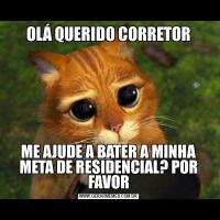 OLÁ QUERIDO CORRETORME AJUDE A BATER A MINHA META DE RESIDENCIAL? POR FAVOR