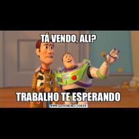 TÁ VENDO, ALI?TRABALHO TE ESPERANDO
