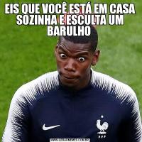 EIS QUE VOCÊ ESTÁ EM CASA SOZINHA E ESCULTA UM BARULHO 