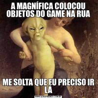 A MAGNÍFICA COLOCOU OBJETOS DO GAME NA RUAME SOLTA QUE EU PRECISO IR LÁ