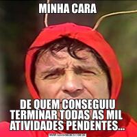 MINHA CARADE QUEM CONSEGUIU TERMINAR TODAS AS MIL  ATIVIDADES PENDENTES...