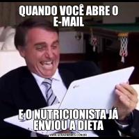 QUANDO VOCÊ ABRE O E-MAILE O NUTRICIONISTA JÁ ENVIOU A DIETA