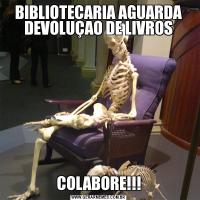 BIBLIOTECARIA AGUARDA DEVOLUÇAO DE LIVROSCOLABORE!!!