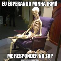 EU ESPERANDO MINHA IRMÃ ME RESPONDER NO ZAP