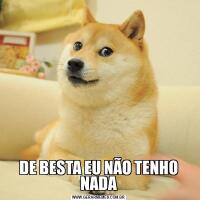 DE BESTA EU NÃO TENHO NADA