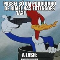PASSEI SÓ UM POUQUINHO DE RÍMEL NAS EXTENSÕES TÁ?!                    A LASH: