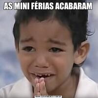AS MINI FÉRIAS ACABARAM