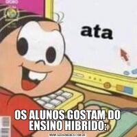 OS ALUNOS GOSTAM DO ENSINO HIBRIDO: