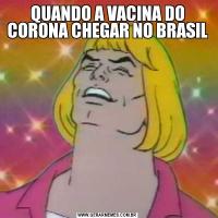 QUANDO A VACINA DO CORONA CHEGAR NO BRASIL