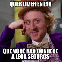 QUER DIZER ENTÃOQUE VOCÊ NÃO CONHECE A LEOA SEGUROS