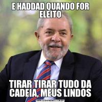 E HADDAD QUANDO FOR ELEITOTIRAR TIRAR TUDO DA CADEIA, MEUS LINDOS