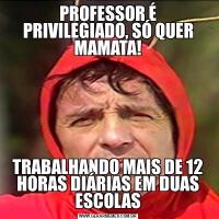 PROFESSOR É PRIVILEGIADO, SÓ QUER MAMATA!TRABALHANDO MAIS DE 12 HORAS DIÁRIAS EM DUAS ESCOLAS