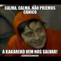 CALMA, CALMA. NÃO PRIEMOS CÂNICOA KAKAREKO VEM NOS SALVAR!