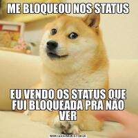 ME BLOQUEOU NOS STATUSEU VENDO OS STATUS QUE FUI BLOQUEADA PRA NÃO VER
