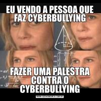 EU VENDO A PESSOA QUE FAZ CYBERBULLYINGFAZER UMA PALESTRA CONTRA O CYBERBULLYING