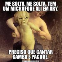 ME SOLTA, ME SOLTA, TEM UM MICROFONE ALI EM ARY.PRECISO QUE CANTAR SAMBA E PAGODE.