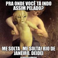 PRA ONDE VOCÊ TÁ INDO ASSIM PELADO?ME SOLTA , ME SOLTA! RIO DE JANEIRO. DEIDEI