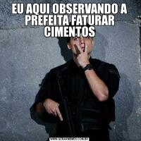 EU AQUI OBSERVANDO A PREFEITA FATURAR CIMENTOS