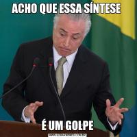 ACHO QUE ESSA SÍNTESE É UM GOLPE