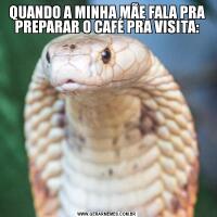 QUANDO A MINHA MÃE FALA PRA PREPARAR O CAFÉ PRA VISITA: