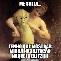 ME SOLTA...TENHO QUE MOSTRAR MINHA HABILITAÇÃO NAQUELA BLITZ!!!!