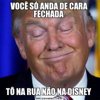 VOCÊ SÓ ANDA DE CARA FECHADA TÔ NA RUA NÃO NA DISNEY 