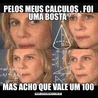 PELOS MEUS CALCULOS , FOI UMA BOSTA MAS ACHO QUE VALE UM 100