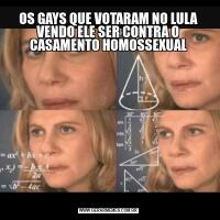 OS GAYS QUE VOTARAM NO LULA VENDO ELE SER CONTRA O CASAMENTO HOMOSSEXUAL
