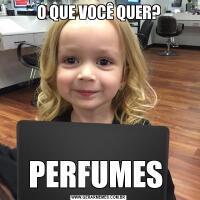 O QUE VOCÊ QUER?PERFUMES 