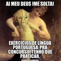AI MEU DEUS !ME SOLTA!EXERCÍCIOS DE LÍNGUA PORTUGUESA  PRA CONCURSO! TENHO QUE PRATICAR.