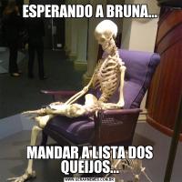 ESPERANDO A BRUNA...MANDAR A LISTA DOS QUEIJOS...