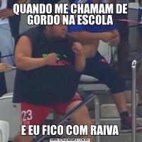 QUANDO ME CHAMAM DE GORDO NA ESCOLAE EU FICO COM RAIVA