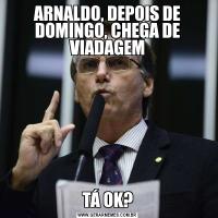 ARNALDO, DEPOIS DE DOMINGO, CHEGA DE VIADAGEMTÁ OK?