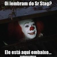 Oi lembram do Sr Stag?Ele está aqui embaixo...