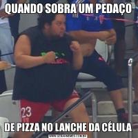 QUANDO SOBRA UM PEDAÇODE PIZZA NO LANCHE DA CÉLULA
