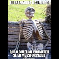 EU ESPERANDO O AUMENTOQUE O CHEFE ME PROMETEU SE EU ME ESFORÇASSE