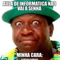 AULA DE INFORMATICA NAO VAI A SENHAMINHA CARA: