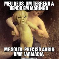 MEU DEUS, UM TERRENO A VENDA EM MARINGÁME SOLTA, PRECISO ABRIR UMA FARMÁCIA 