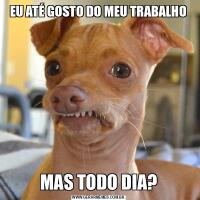 EU ATÉ GOSTO DO MEU TRABALHOMAS TODO DIA?