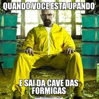 QUANDO VOCE ESTA UPANDOE SAI DA CAVE DAS FORMIGAS