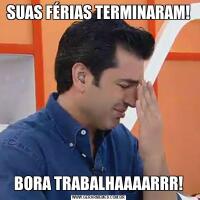 SUAS FÉRIAS TERMINARAM!BORA TRABALHAAAARRR!